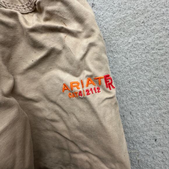 Ariat FR Jacket Mens XL NFPA 2112 CAT 4 Heavy Utility Coat Tan Khaki Canvas - Picture 10 of 16
